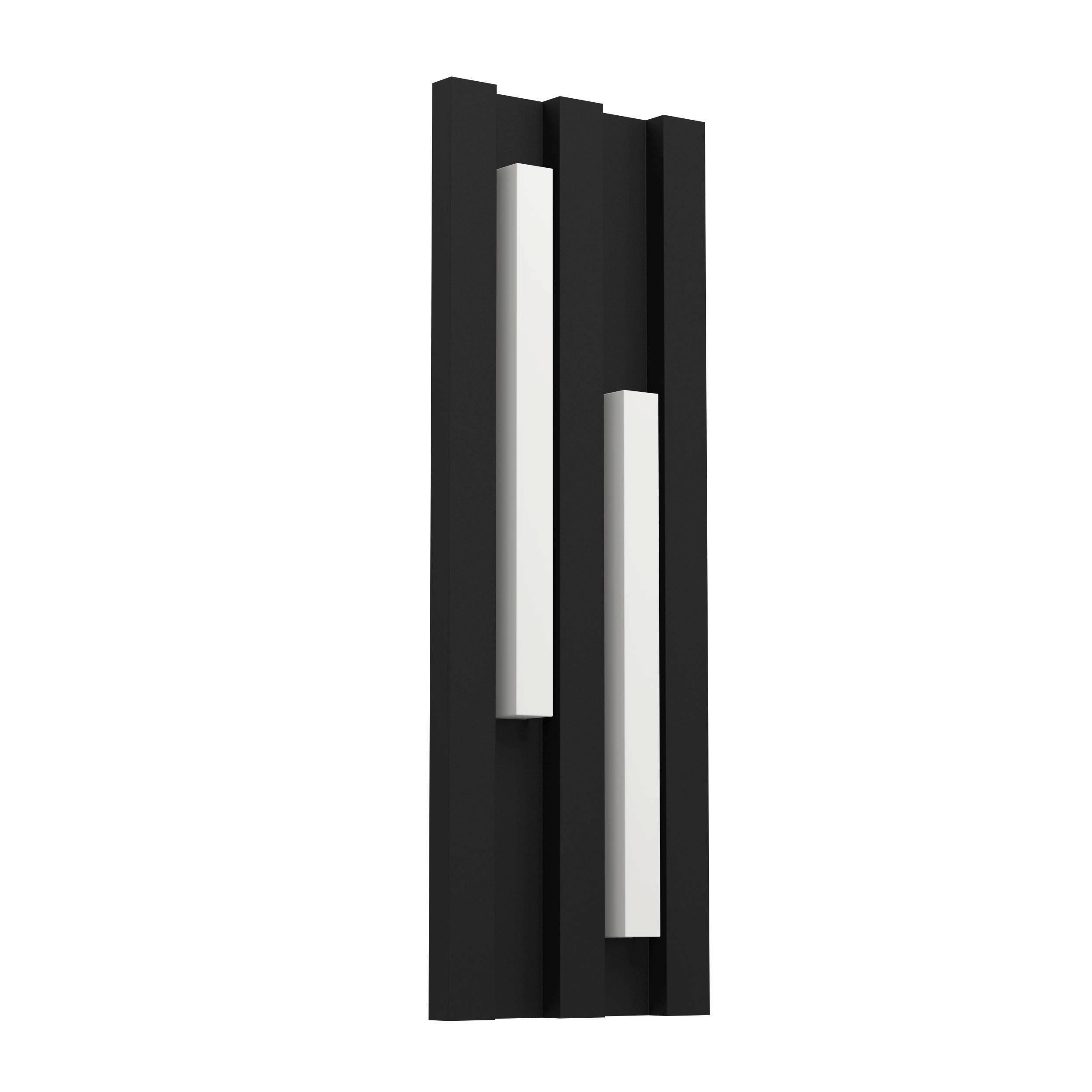 Außenwandleuchte Fandina 4,5w Metall Kunststoff, Wandmontage - Schwarz/Weiß, Trend, Kunststoff/Metall (14,5/5,5/41,5cm) - Eglo
