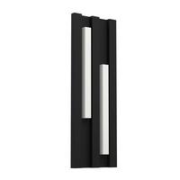 Außenwandleuchte Fandina 4,5w Metall Kunststoff, Wandmontage - Schwarz/Weiß, Trend, Kunststoff/Metall (14,5/5,5/41,5cm) - Eglo