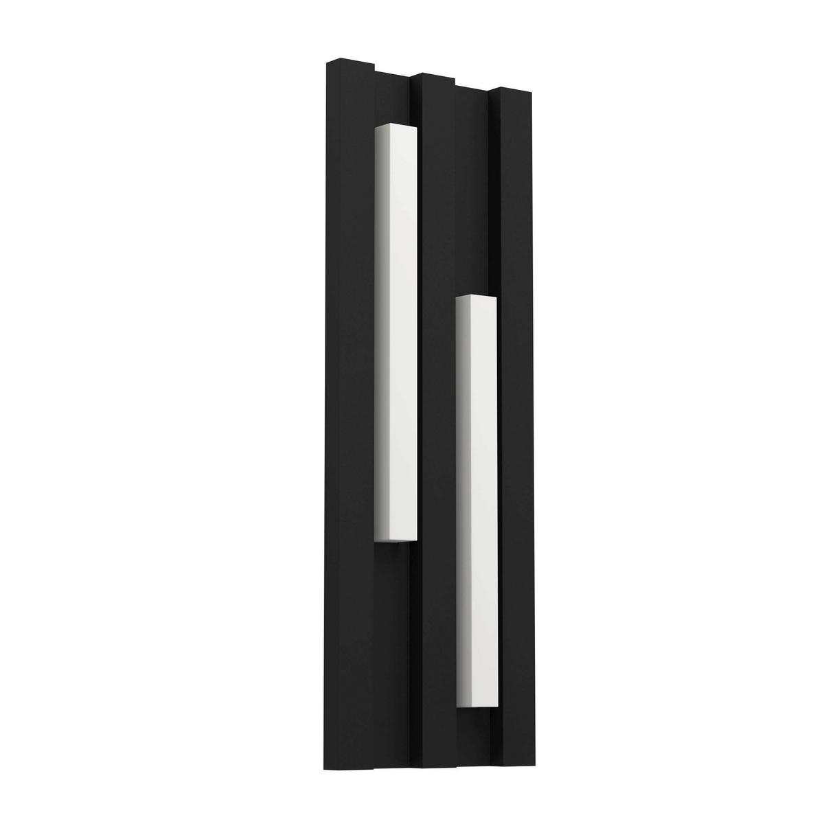 Außenwandleuchte Fandina 4,5w Metall Kunststoff, Wandmontage - Schwarz/Weiß, Trend, Kunststoff/Metall (14,5/5,5/41,5cm) - Eglo