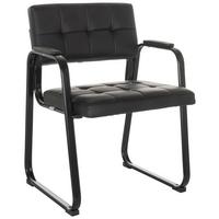 Besucherstuhl Zanta B Pu - Schwarz, Basics, Textil/Metall (58/79/55cm) - MID.YOU