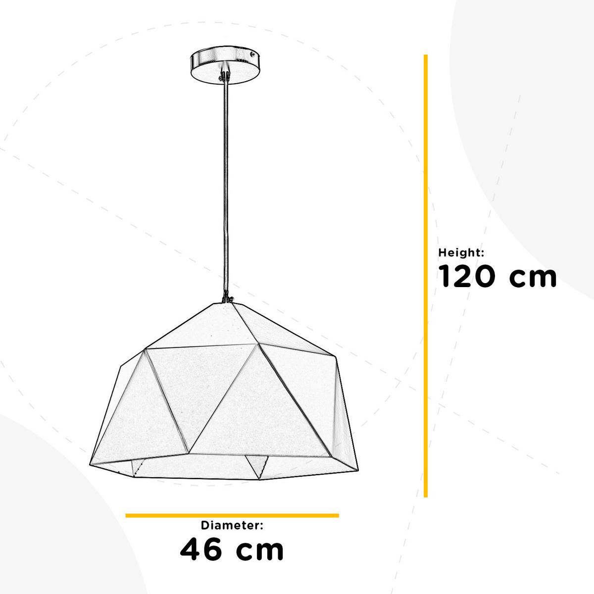 Hängeleuchte 5010/sm - Goldfarben/Schwarz, Design, Metall (46/120cm)