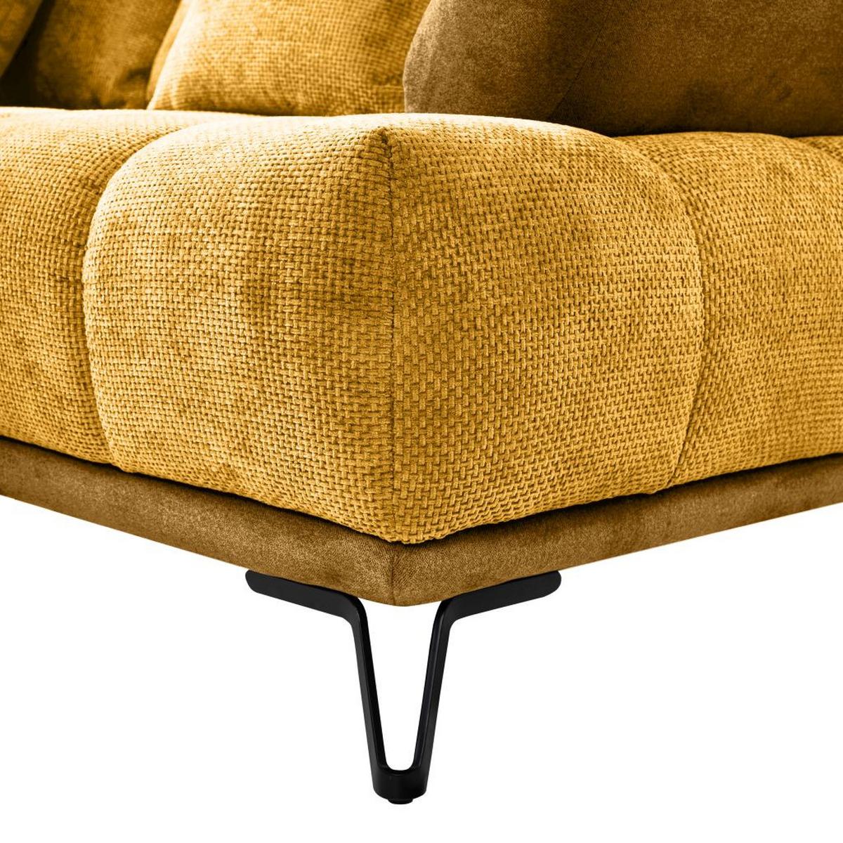 LARGO, levá, curry žlutá, potřeba šířky dveří 90 cm - curry žlutá/černá, Moderní, kov/textil (184/262cm)