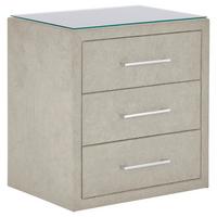 Nachtkästchen Kleopatra - Taupe, KONVENTIONELL, Holzwerkstoff/Kunststoff (56/60/41cm) - Ondega