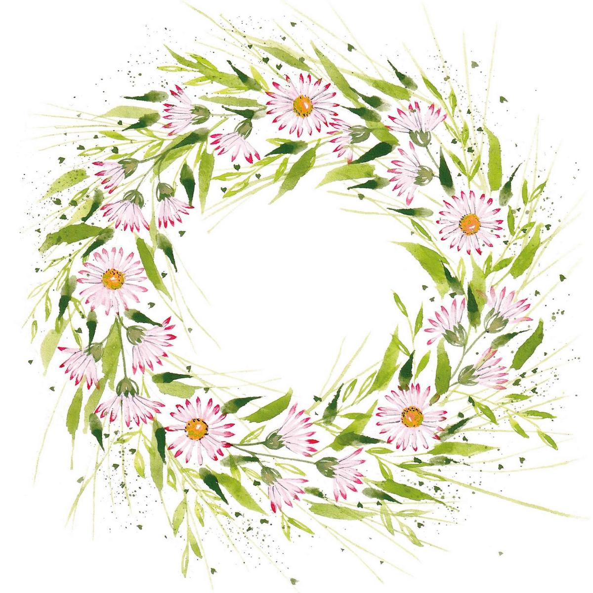 UBROUSEK KAI - bílá/růžová, papír (33/33cm)