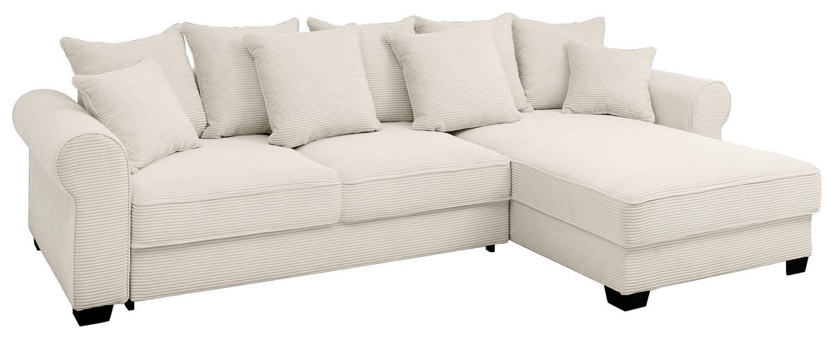 Ecksofa Maureen Creme S: 318x197 Cm - Creme/Schwarz, KONVENTIONELL, Textil (318/197cm) - MID.YOU