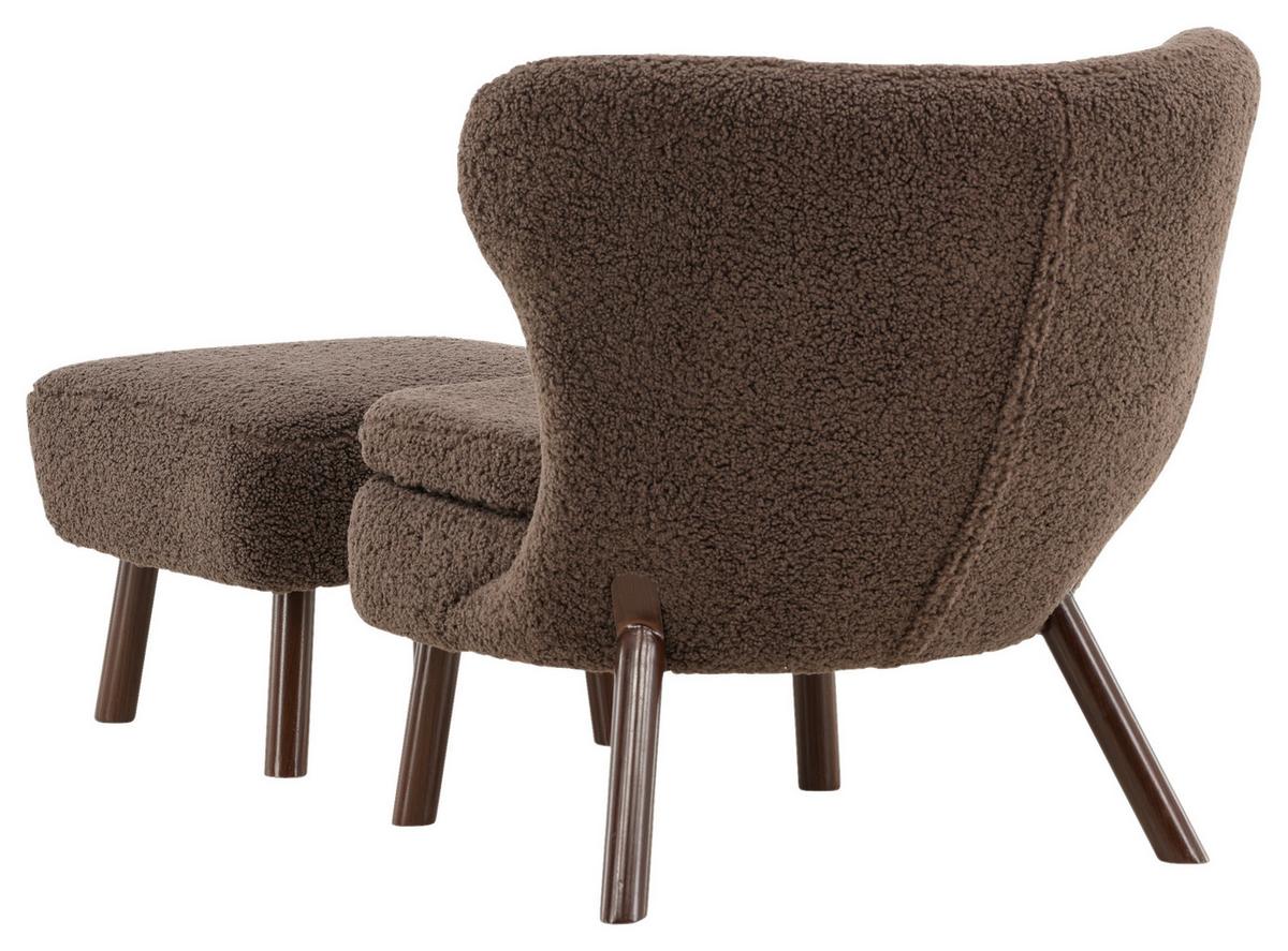 Sesselset Ryxö - Braun, Design, Textil/Metall (60,5/80/85cm) - Livetastic