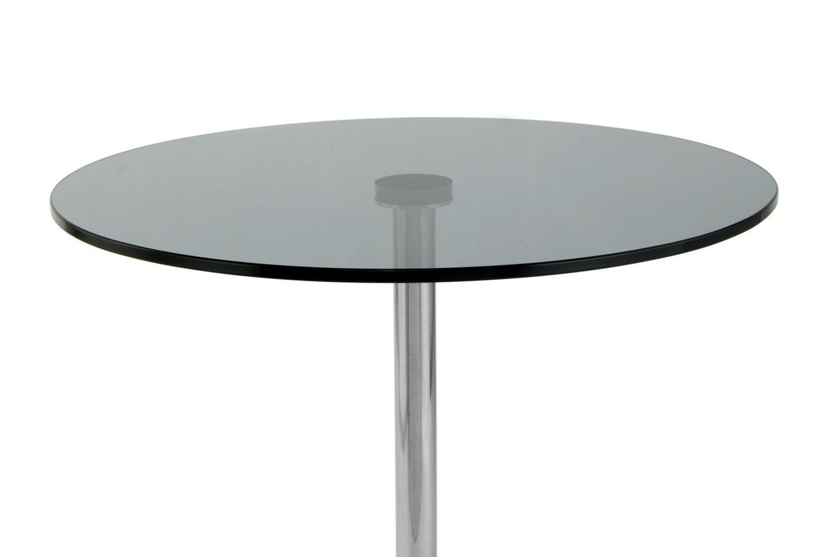 Beistelltisch Lana 125 Graphitfarben/schwarz - Graphitfarben/Schwarz, Design, Glas/Stein (46/46/53cm) - Kayoom