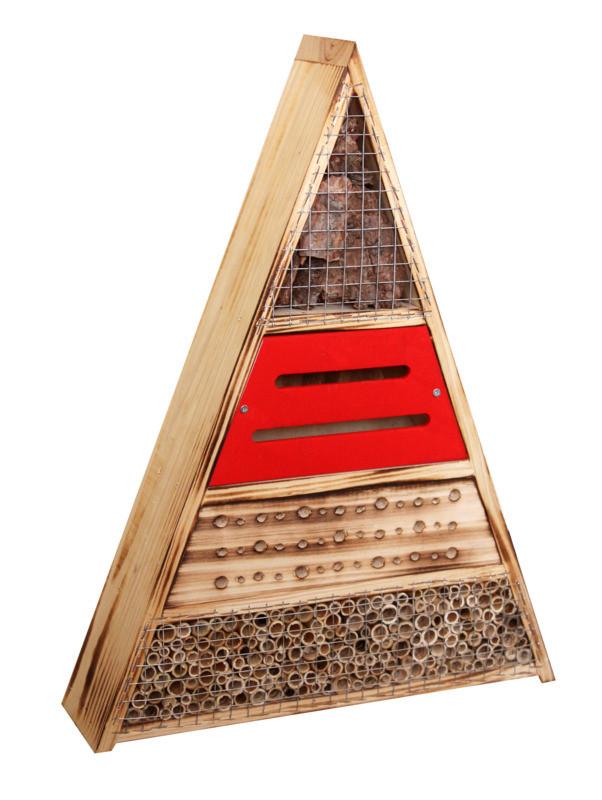 Insektenhotel Trigon - Rot, Basics, Holz (36,5/48,5/9,5cm)