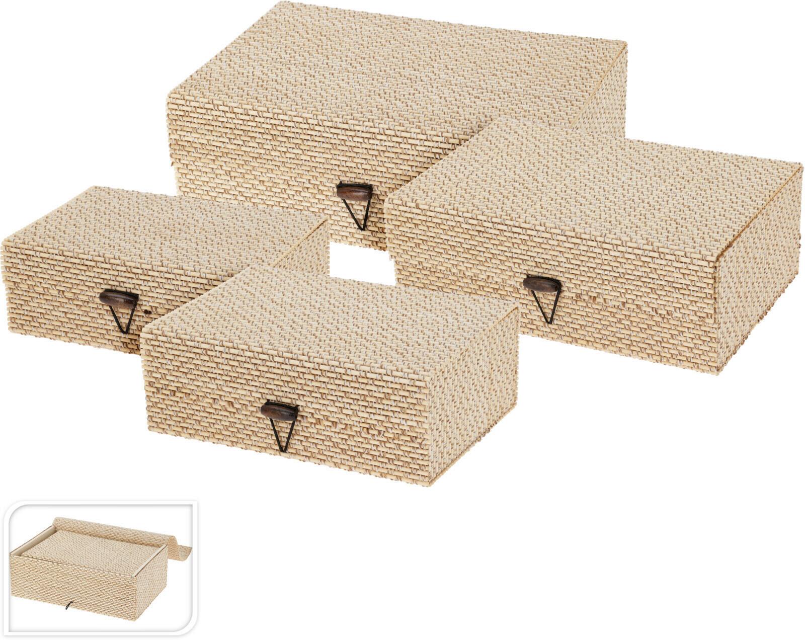 Sada košíkov LIVIA SET - svetlohnedá, Basics, prírodné materiály (12/6/16cm)