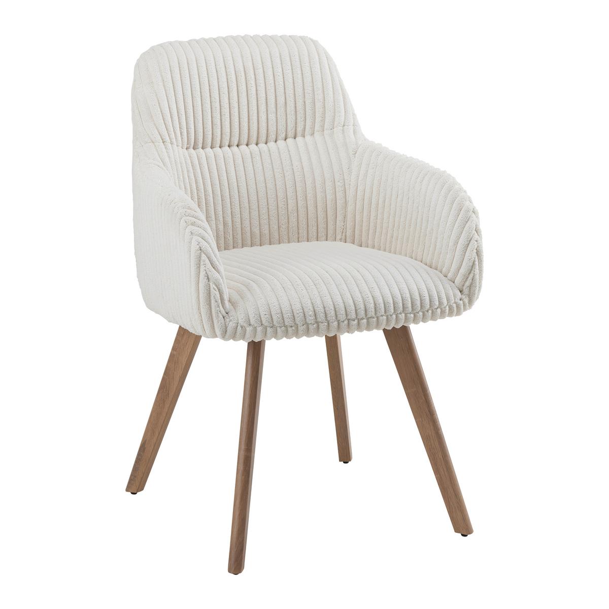 Židle MATTIA béžová - barvy dubu/béžová, Moderní, kov/dřevo (56/87/61cm) - Bessagi Home