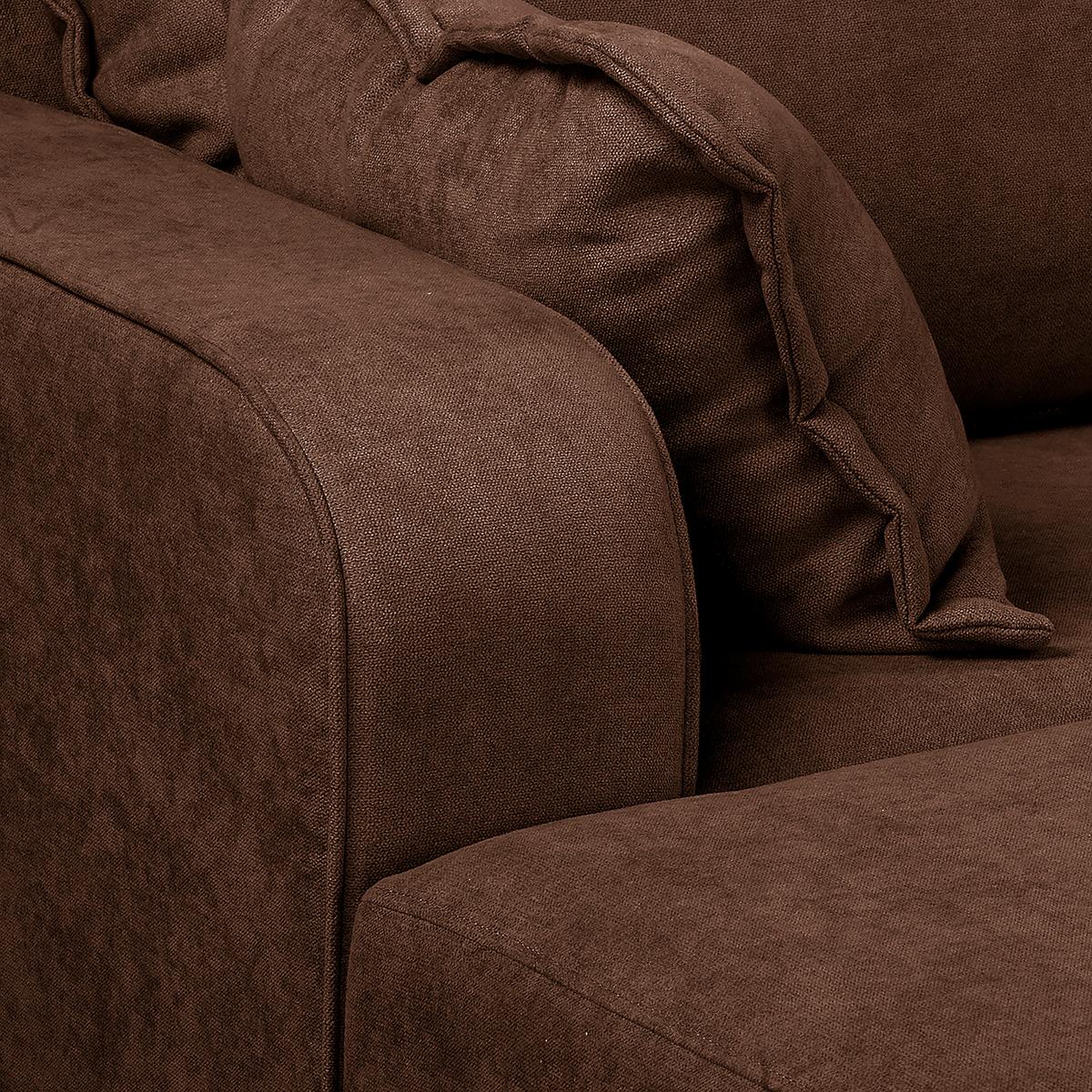 Ecksofa Beata Braun S: 150x230 cm - Wengefarben/Braun, Design, Textil (150/230cm) - Livetastic