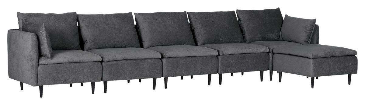 Sofaelement Fynn, Anthrazit B: 83 cm - Anthrazit/Schwarz, KONVENTIONELL, Textil (83/72/83cm) - MID.YOU