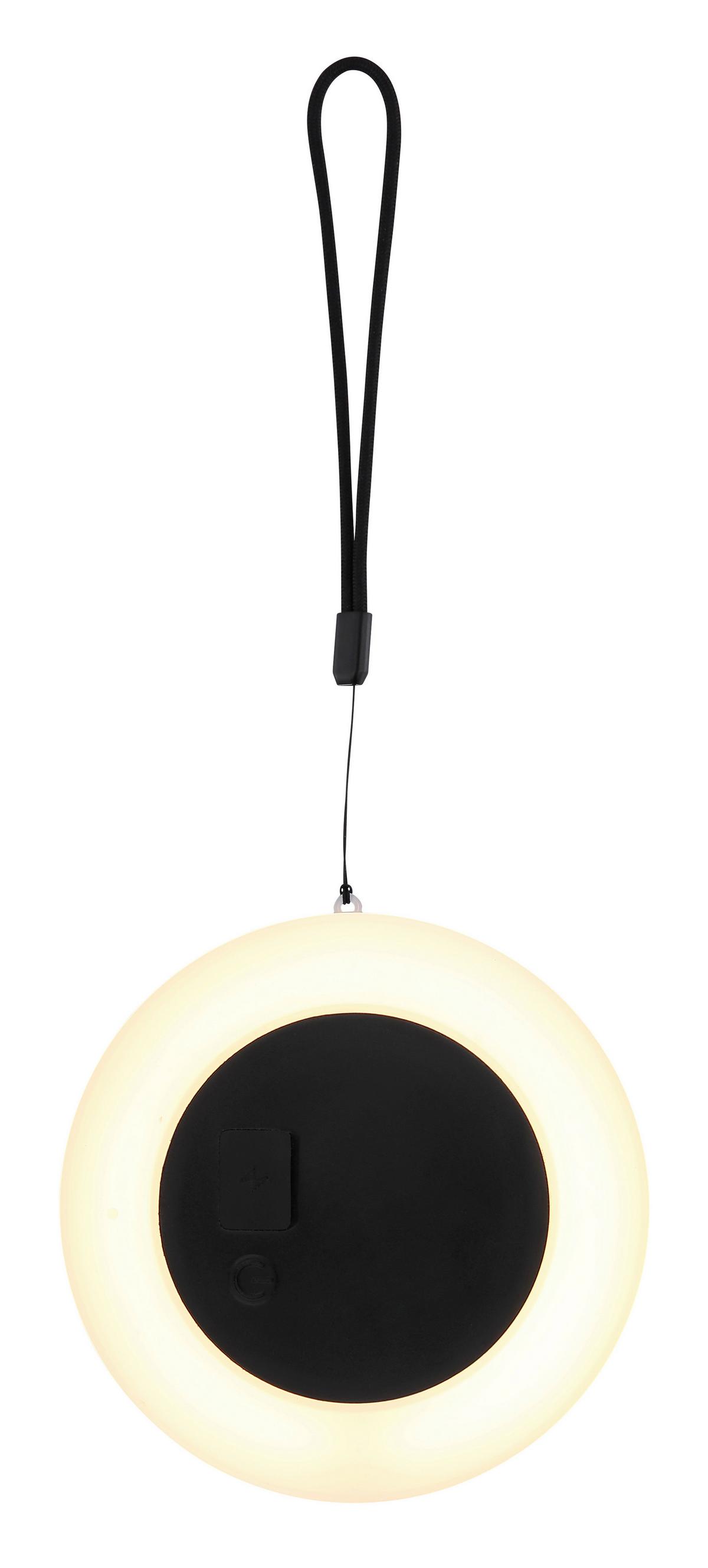 Solarleuchte Touchdimmer - Schwarz/Weiß, Design, Kunststoff/Textil (12,5/2,75cm) - Globo