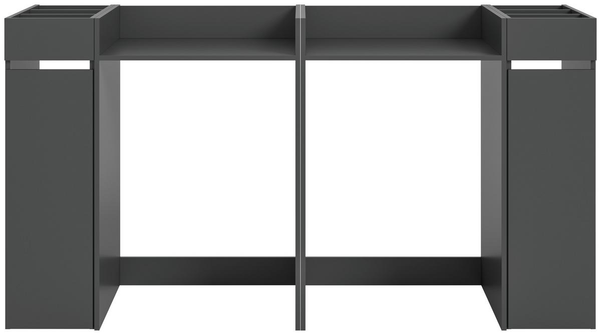 Waschmaschinenschrank Free Anthrazit B: 190cm - Anthrazit/Schwarz, Basics, Holzwerkstoff (190/101cm) - MID.YOU