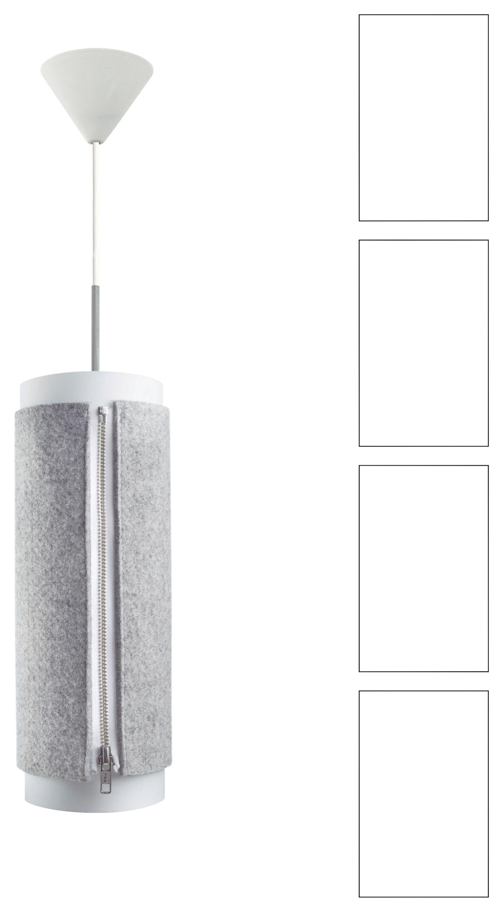 Hängeleuchte Zipstar 110 Medium Anthrazit B:15,5cm - Anthrazit, Basics, Kunststoff/Textil (15,5/15,5/40,6cm) - Kayoom