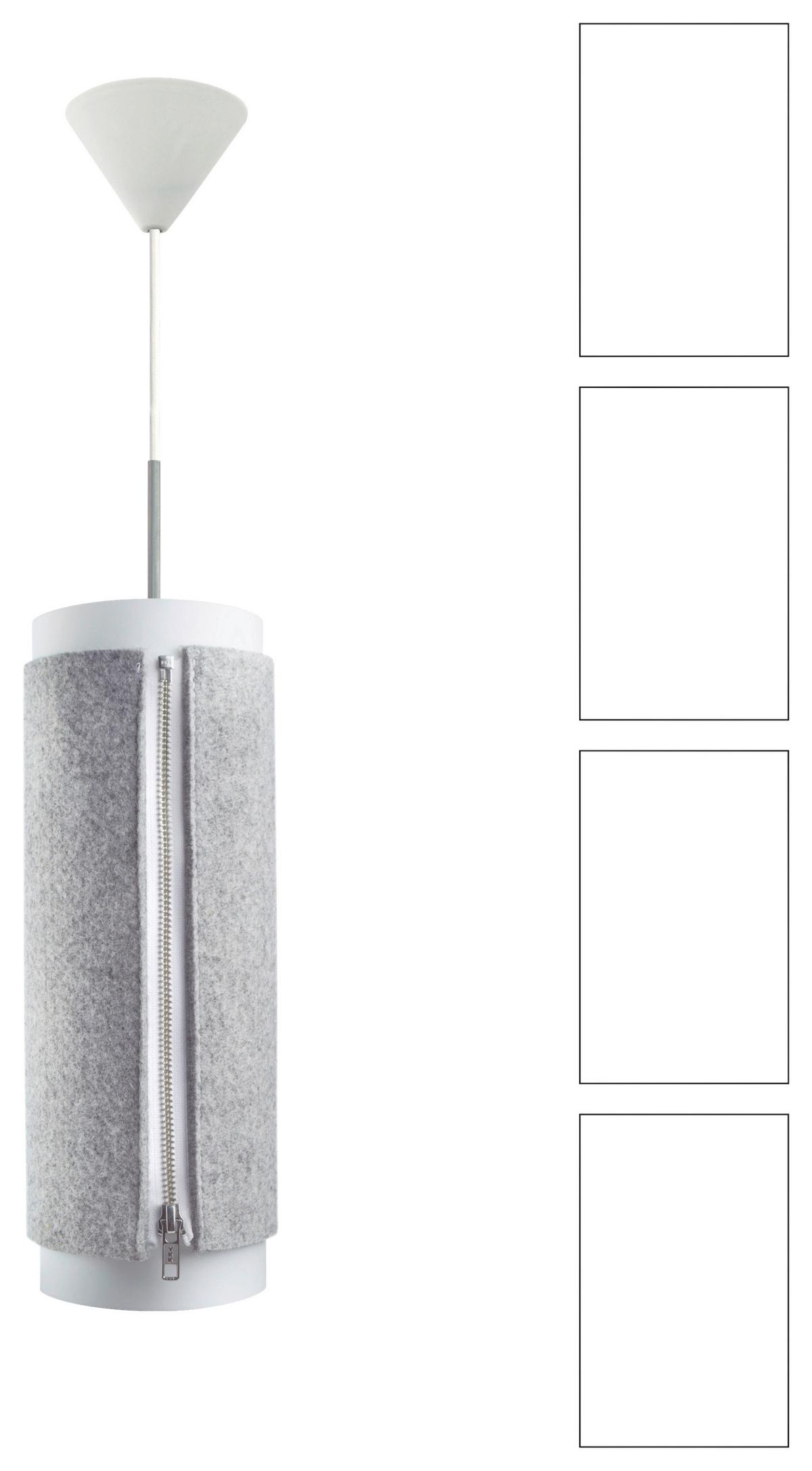 Hängeleuchte Zipstar 110 Medium Anthrazit B:15,5cm - Anthrazit, Basics, Kunststoff/Textil (15,5/15,5/40,6cm) - Kayoom