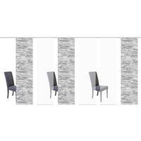 Flächenvorhang 6er Set Wallis - Anthrazit, Design, Textil (60/245cm) - Schmidt W. Gmbh