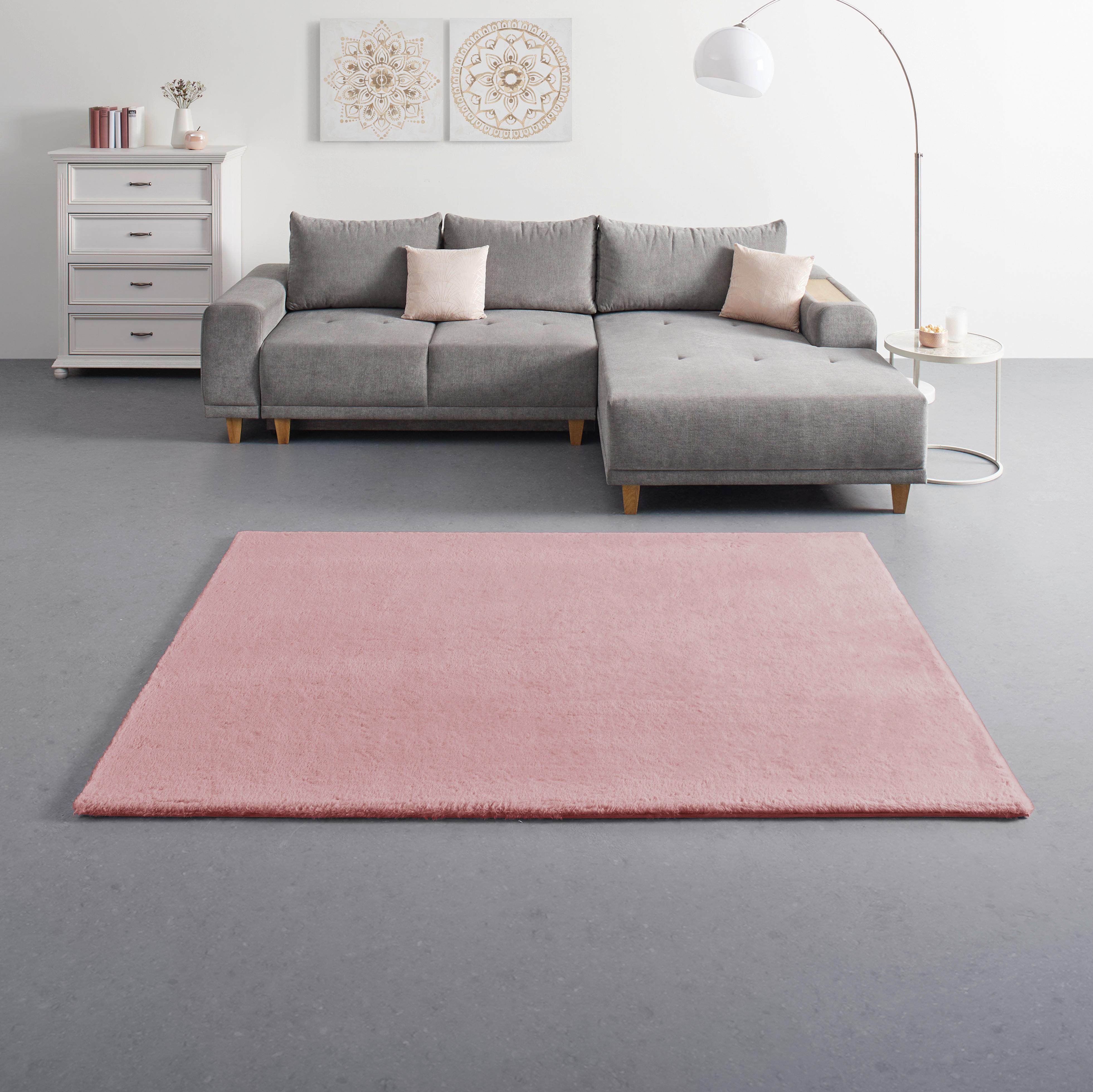 UMĚLÁ KOŽEŠINA Caroline 1, 80/150cm, růžová - starorůžová, textil (80/150cm) - Mömax