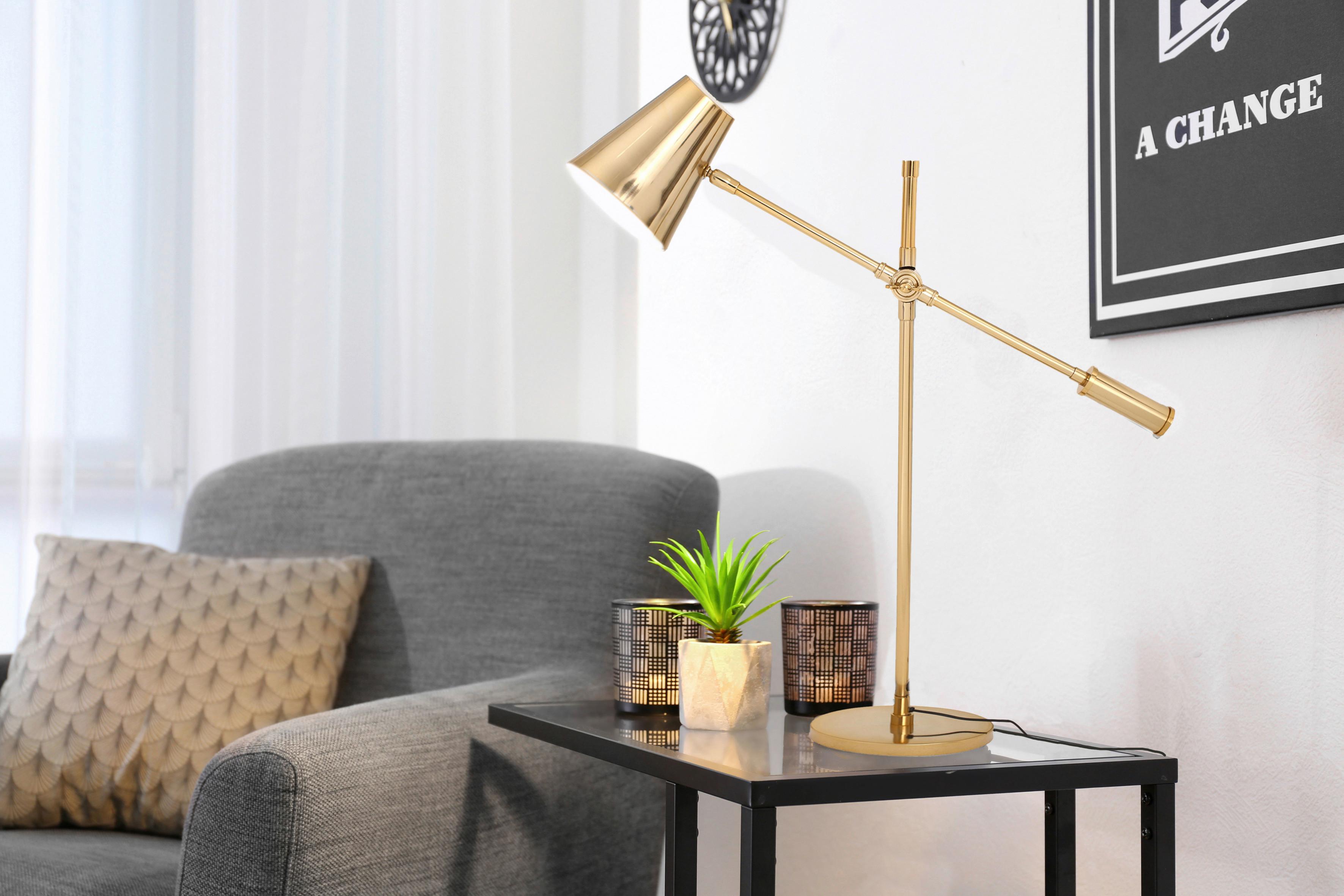 Tischleuchte Allen 500 Goldfarben B: 18 Cm - Basics (68/18/74cm) - Kayoom