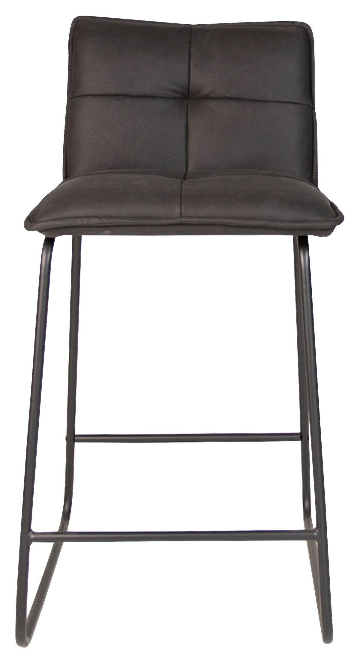 Barhocker-set Jeremy - Anthrazit/Schwarz, KONVENTIONELL, Textil/Metall (44/87/50cm) - MID.YOU