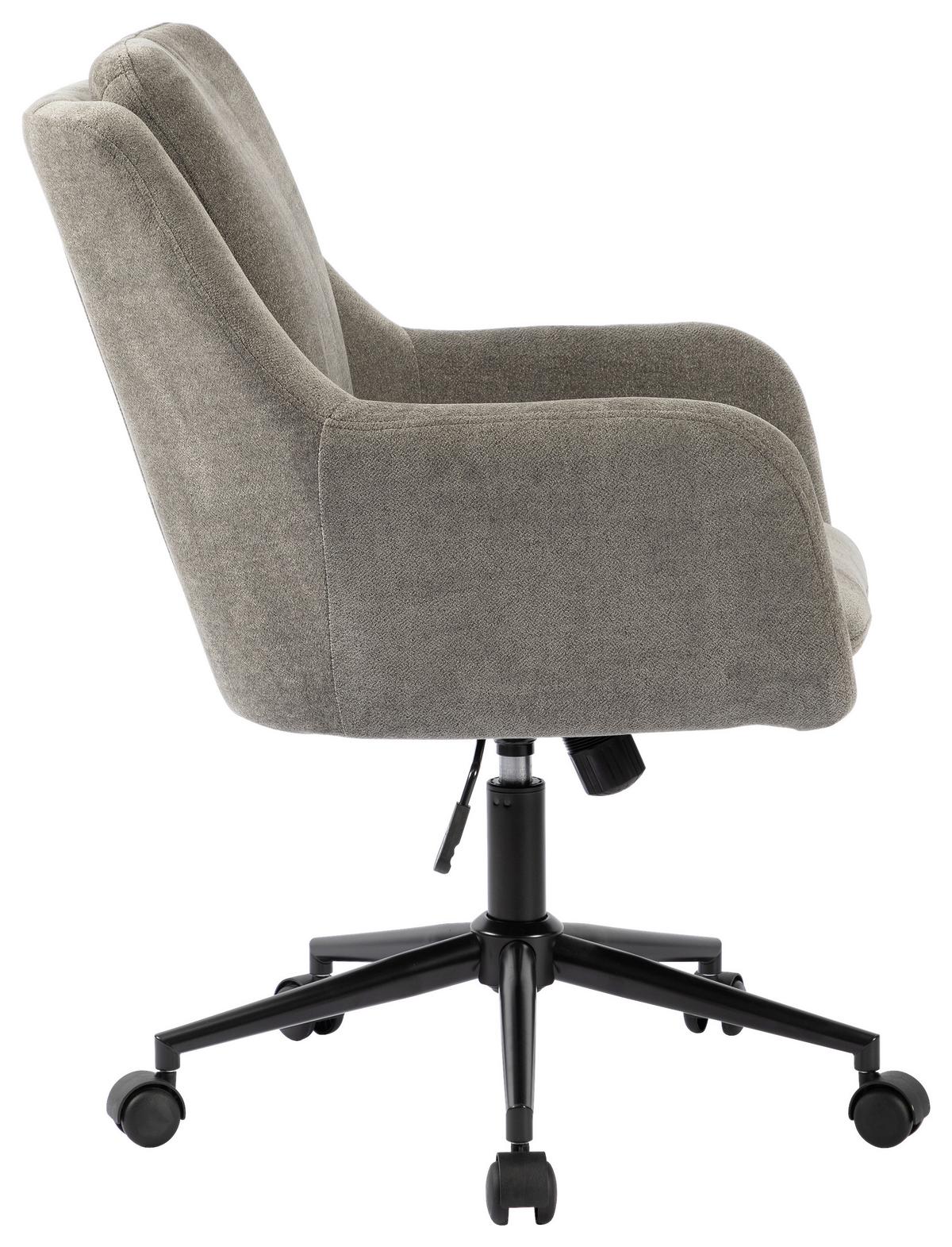Drehstuhl Amalfi Grau B: 58 cm - Schwarz/Grau, MODERN, Kunststoff/Textil (58/91-99/71cm) - MID.YOU