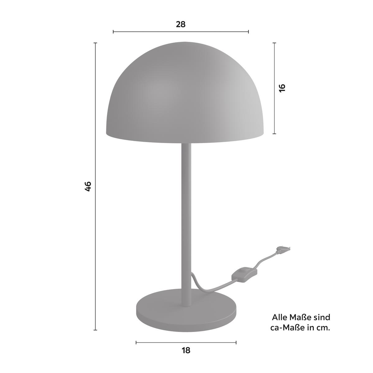 STOLNÍ LAMPA TAILA - černá, Moderní, kov (28/46/28cm) - Bessagi Home