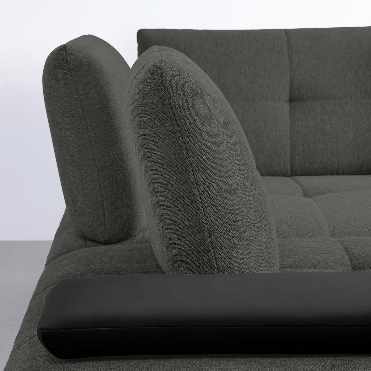 Rohová sedačka TRENDY, levá, černá / antracitová - černá/antracitová, Moderní, kov/kompozitní dřevo (250/93/310cm) - Premium Living