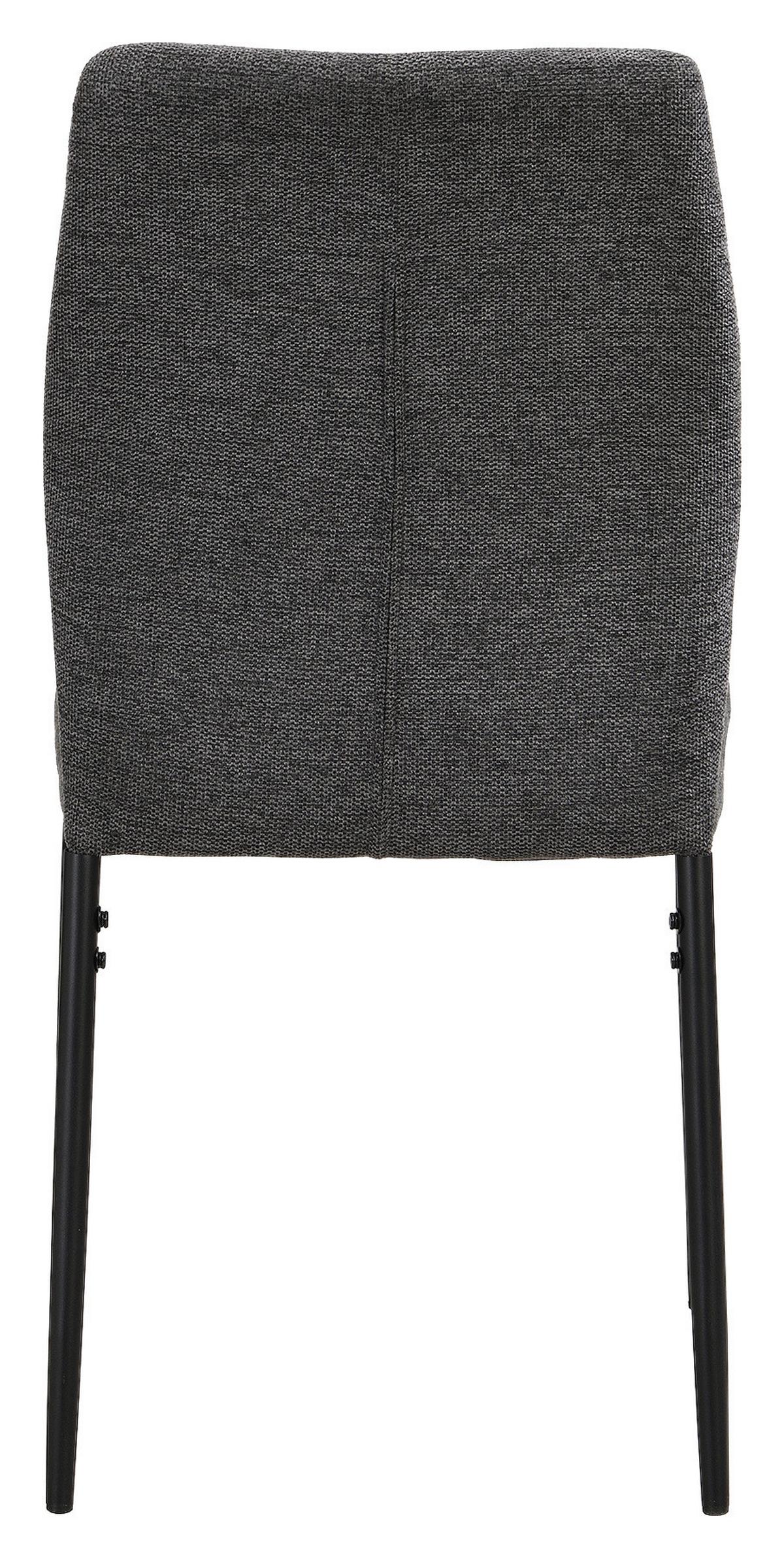 Vierfußstuhl Augusta Webstoff Anthrazit - Anthrazit/Schwarz, MODERN, Textil/Metall (45/87/55cm) - Kela