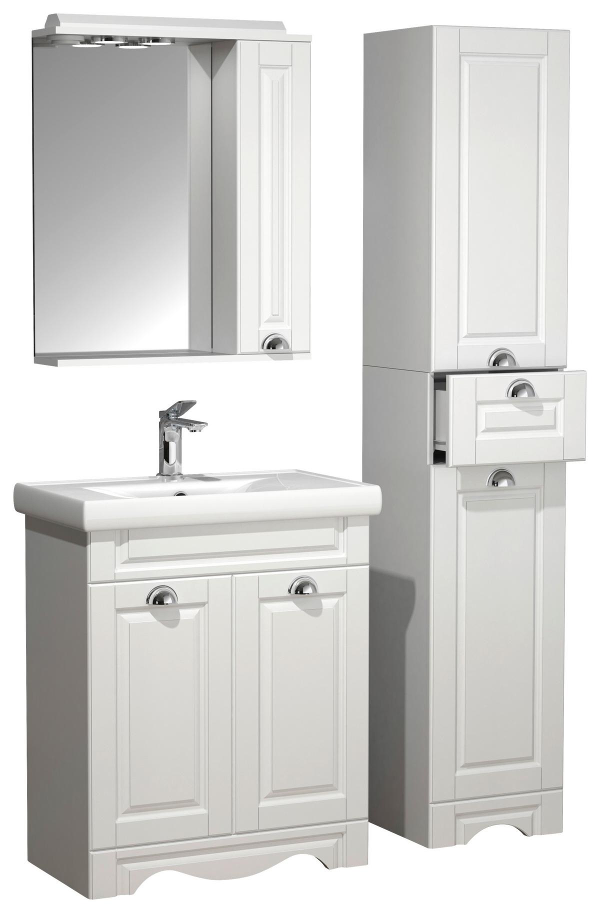Badezimmer Casalo L - Weiß, MODERN, Glas/Keramik (96cm) - MID.YOU