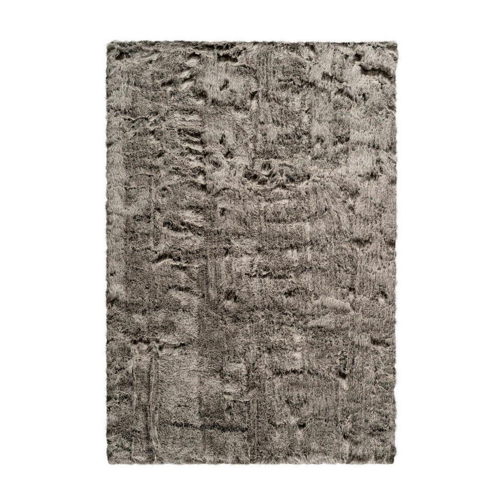 Hochflor Teppich Olivgrün/ Braun Tender 120x170 cm