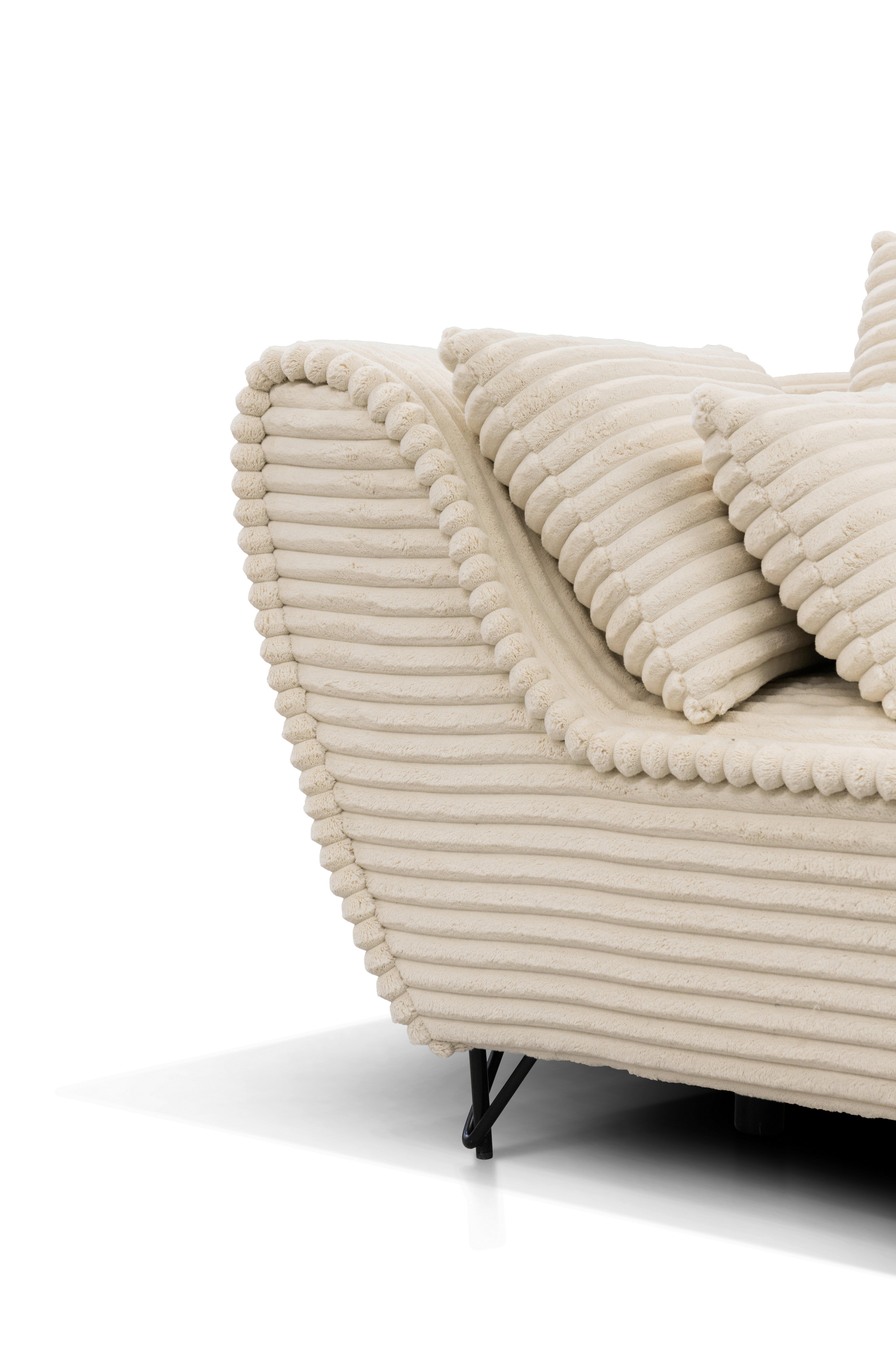 SEDACIA ZOSTAVA COCOLI CORNER L - čierna/krémová, Modern, textil/plast (284/173/90cm)