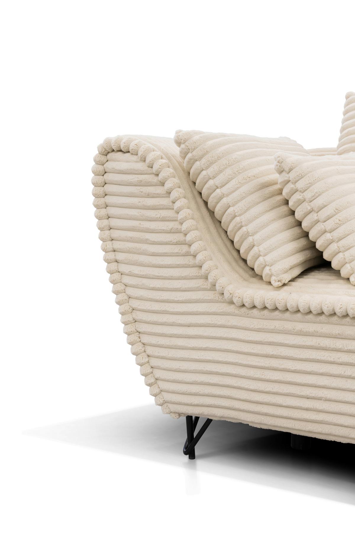 SEDACÍ SESTAVA COCOLI CORNER L - černá/krémová, Moderní, textil/plast (284/173/90cm)