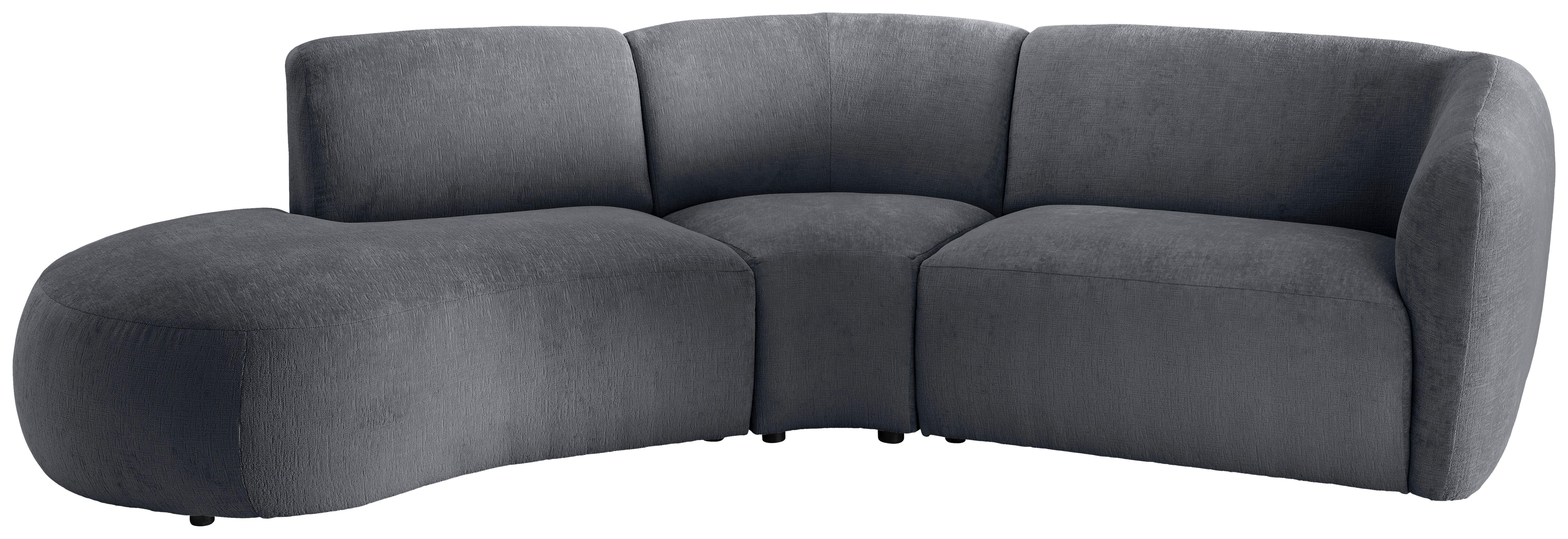 ECKSOFA Jesi, Anthrazit S: 182x276 cm - Anthrazit/Schwarz, MODERN, Textil (182/276cm) - Livetastic