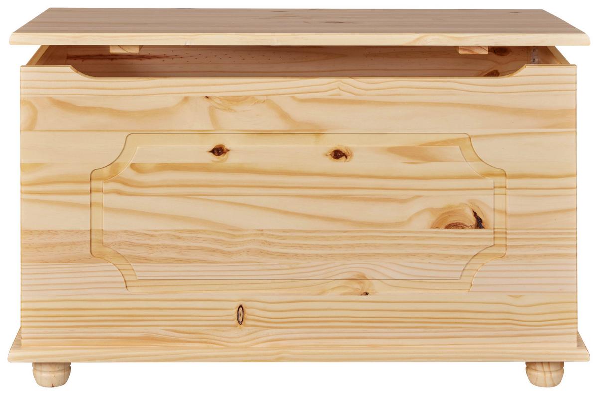 Truhe Emel B: 89 Cm Echtholz - Naturfarben, Basics, Holz (89/53/47cm) - MID.YOU