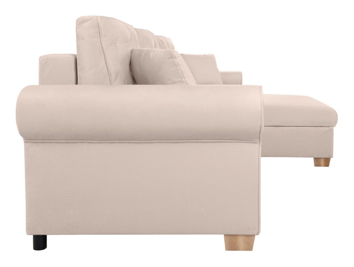 Ecksofa Arles, Beige 1 S: 266x161 Cm - Beige/Buchefarben, Design, Textil (266/161cm) - MID.YOU
