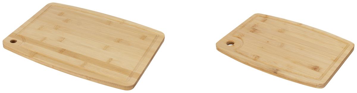 Schneidebrett aus Bambus Theo L: 40 cm - Naturfarben, Basics, Holz (40/30/1,5cm) - Luca Bessoni