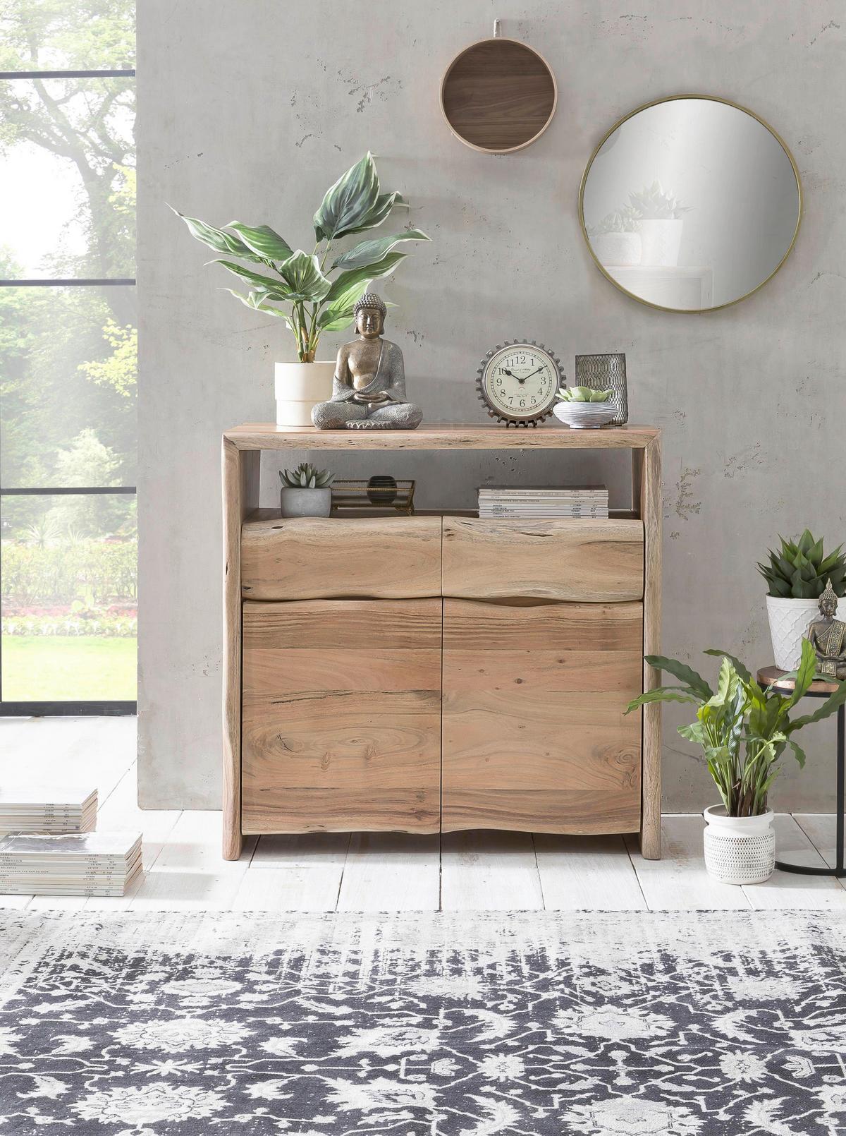 KOMMODE Naturfarben B: 90cm - Naturfarben, Design, Holz (90/90/40cm) - MID.YOU