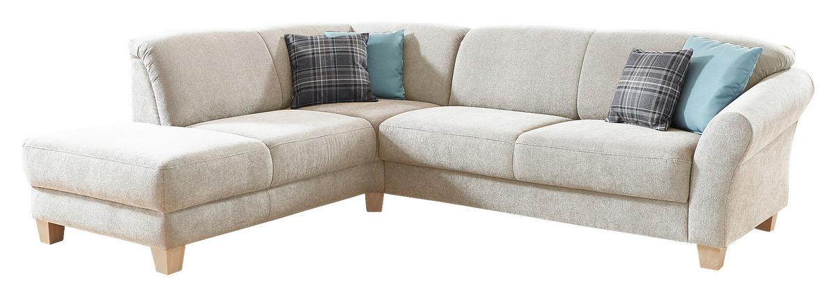 Ecksofa Gotland creme mit Bettkasten 212x257 cm - Creme/Naturfarben, KONVENTIONELL, Textil (212/257cm) - Sit & More