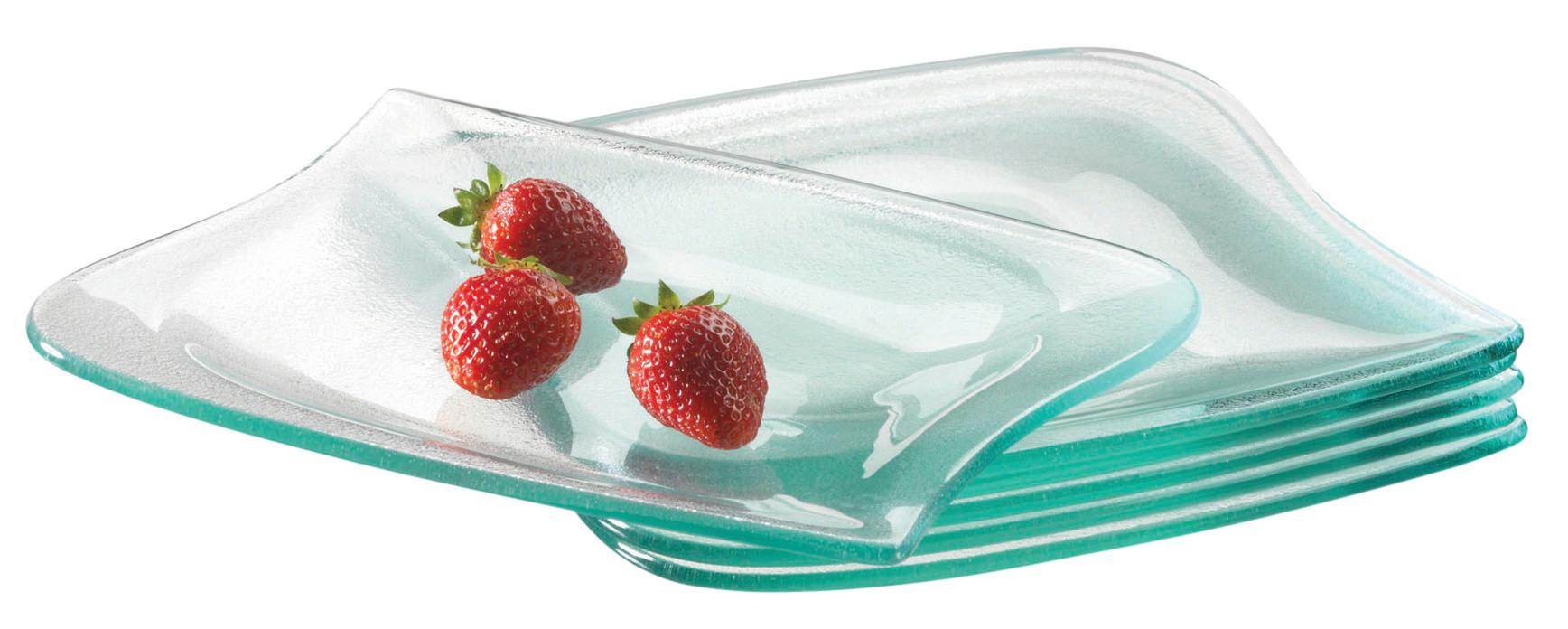 Desserttellerset La Musica Transparent 6-Teilig - Transparent, Basics, Glas (21cm) - Mäser