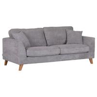 3-Sitzer-Sofa Rimini, Grau B: 200 cm - Buchefarben/Grau, Design, Textil (200/63/90cm) - MID.YOU