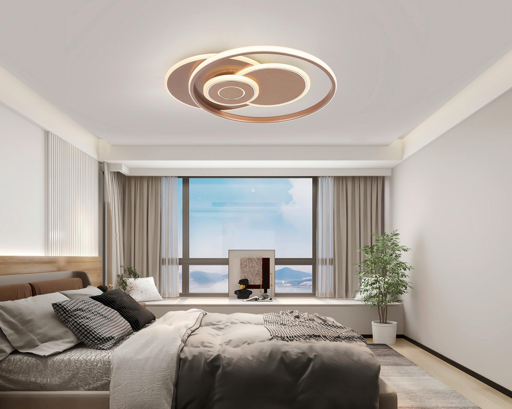 Stropní LED svítidlo Marlin - cappuccino, Moderní, kov/plast (50/42/5,5cm) - Premium Living