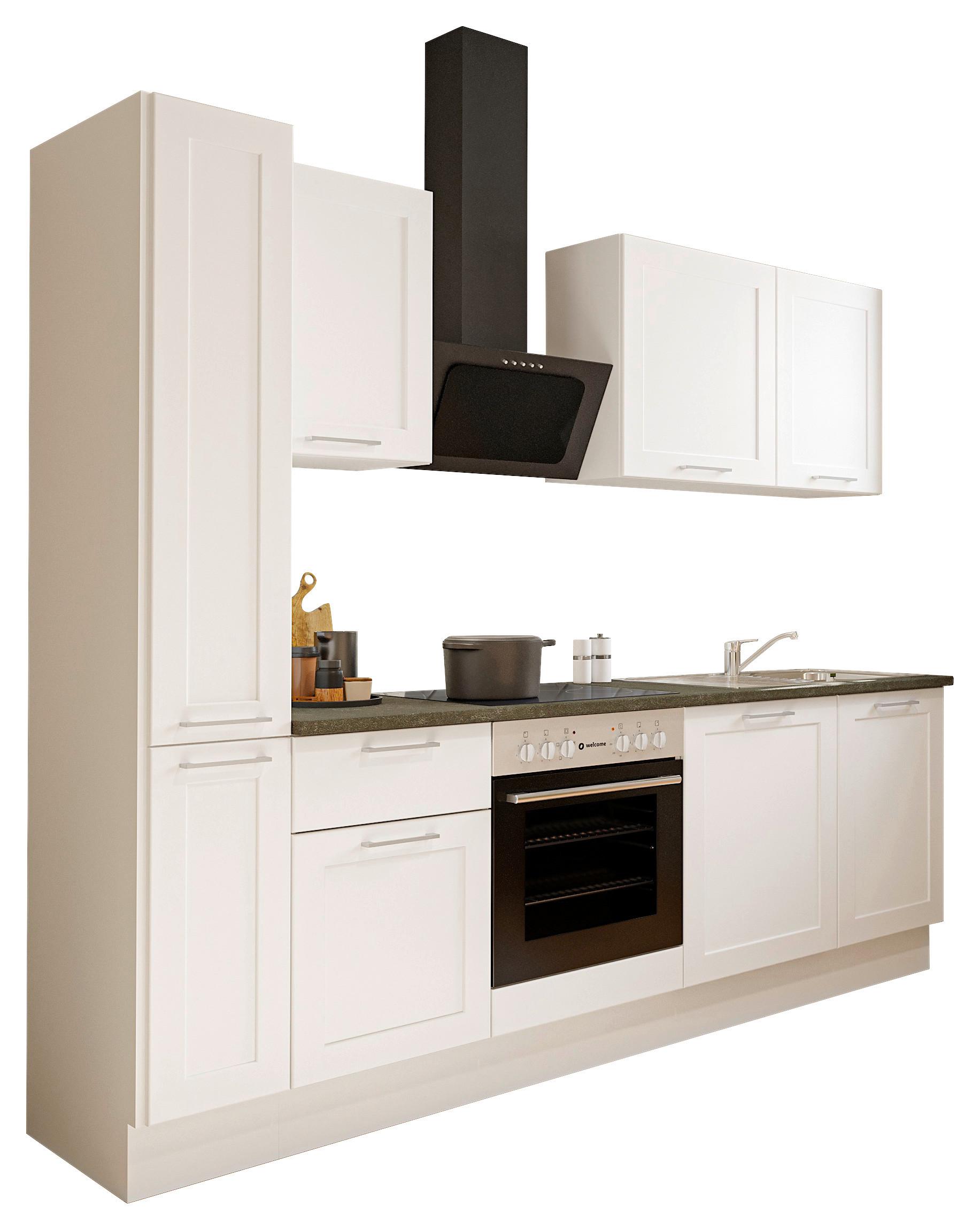 Küchenblock Marseille Z 250 White - Anthrazit/Weiß, Design, Holzwerkstoff (250cm) - MID.YOU