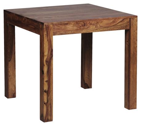 Quadratischer Esstisch aus Sheeshamholz Quadratischer Esstisch aus Sheeshamholz