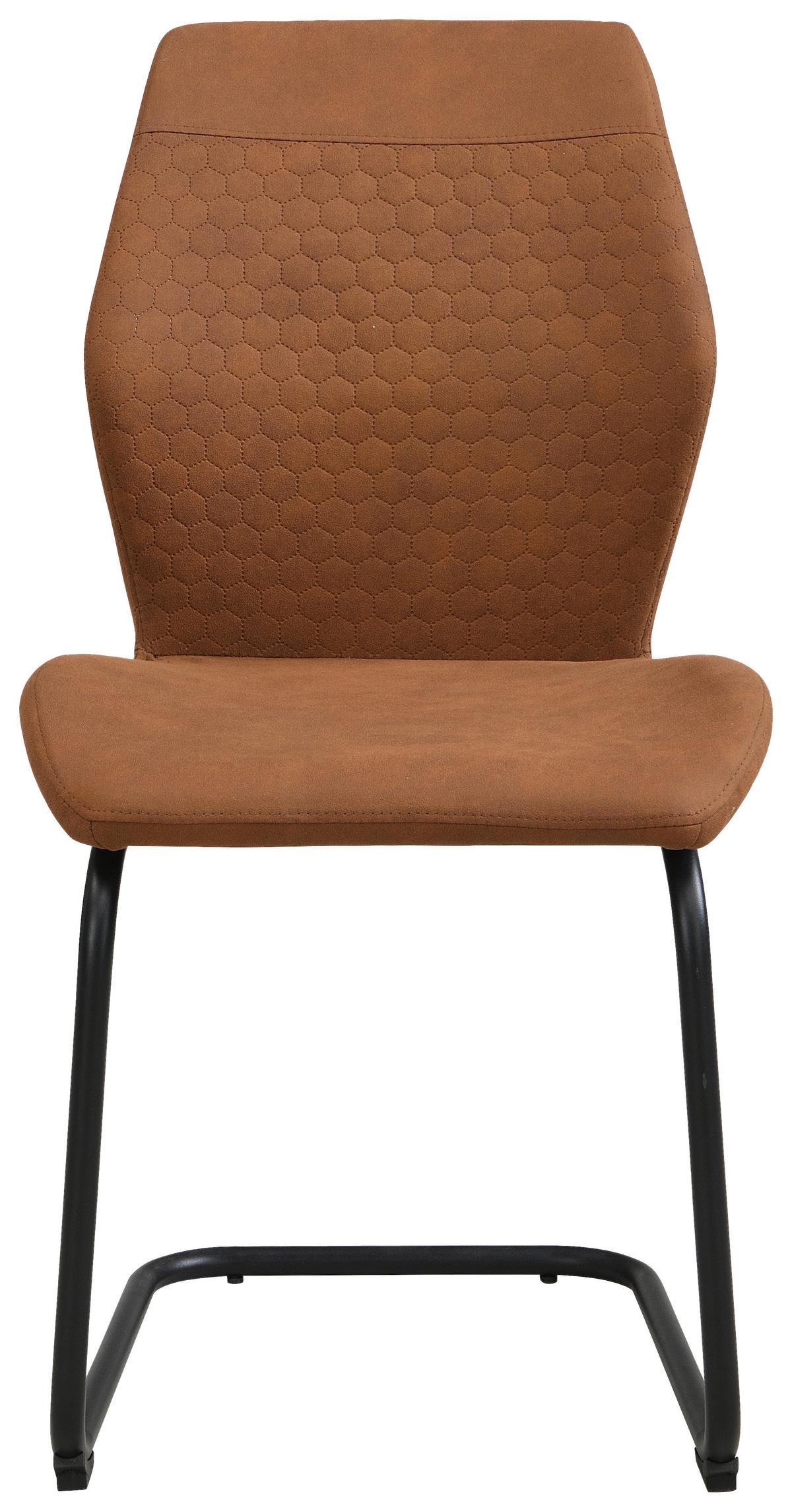 HOUPACÍ ŽIDLE ANIKA - černá/hnědá, Moderní, kov/textil (49/91/59cm) - Mömax