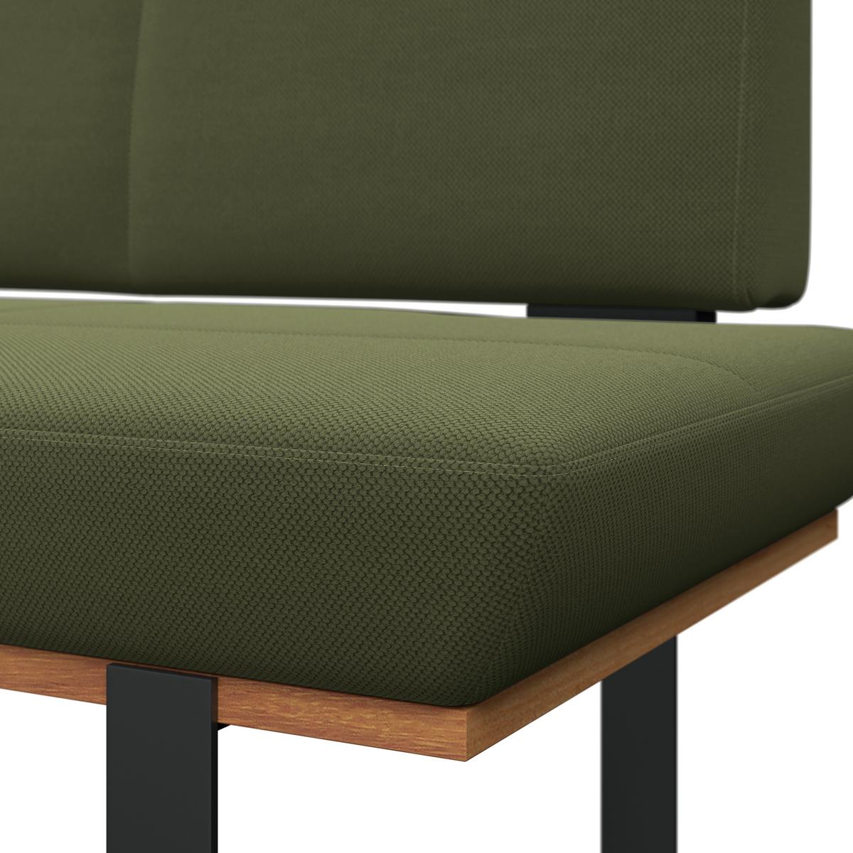 Eckbank Tristan Webstoff anthrazit,S:175x245cm - Schwarz/Grün, MODERN, Holz/Textil (175/245cm) - James Wood