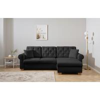 Ecksofa Arles Anthrazit 99 S: 266x161 Cm - Anthrazit/Buchefarben, Design, Textil (266/161cm) - MID.YOU