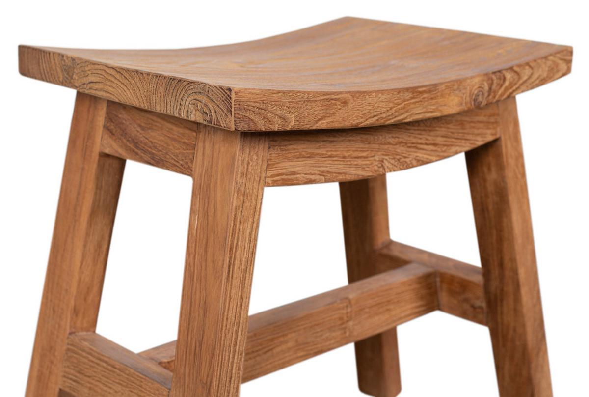 Gartenhocker Maira Teakholz - Basics, Holz (50/30/45cm) - Gardenson