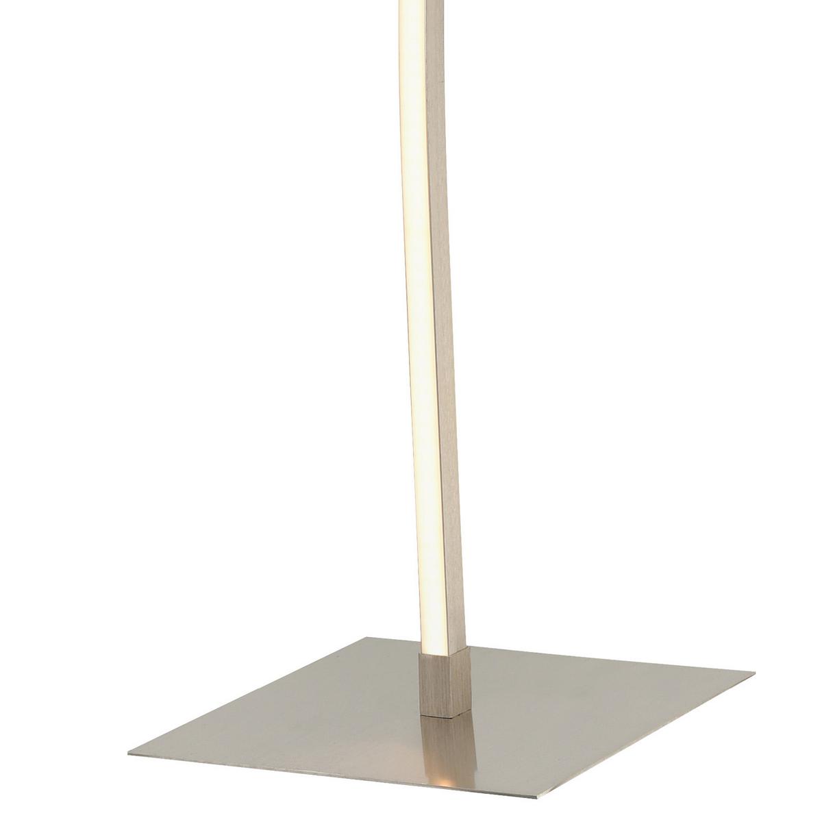 Led-stehlampe Alison Dimmbar Silber, Schlank Geschwungen - Silberfarben/Weiß, MODERN, Kunststoff/Metall (22/145cm) - Luca Bessoni