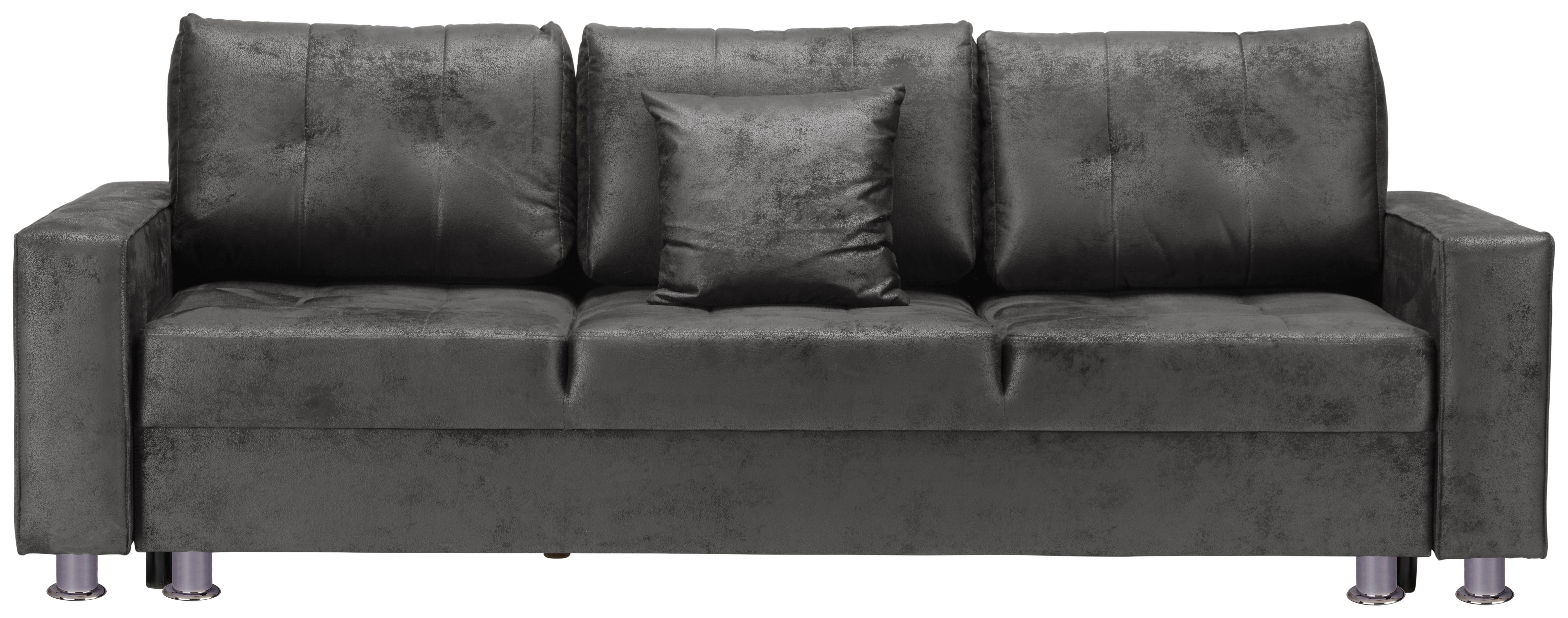3-Sitzer-Sofa mit Bettkasten + Schlaffunktion Francesco Grau