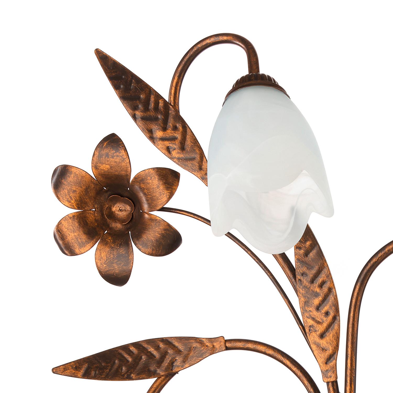 Wandleuchte 4240/Ap3 - Bronzefarben, Basics, Glas/Metall (40/19/70cm)